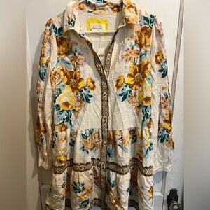 Mini dress buttons all the way down